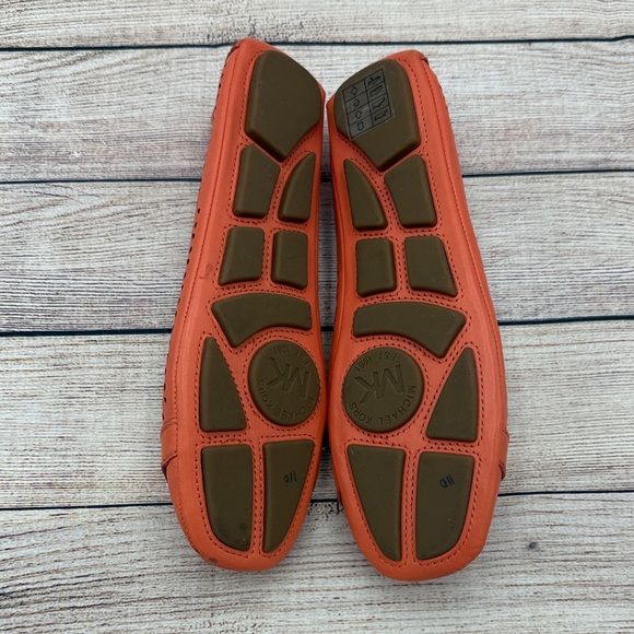 Michael Kors Perforated Orange Loafers - Picture 4 of 5